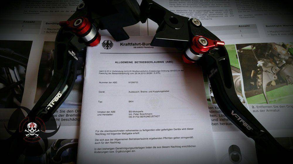 Replacement of brake and clutch levers – Instructions