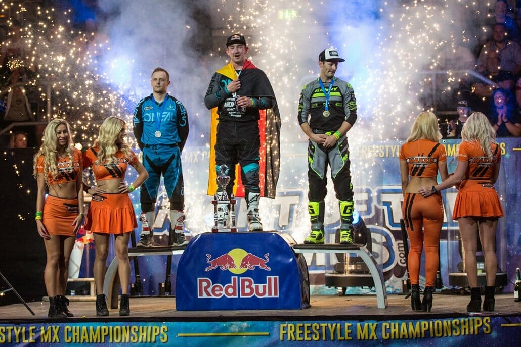 Luc Ackermann is FMX European Champion 2018 3 Podium NOTJ EUropean CHampionship 2018 3 Bizouard 2nd Melero 1 Luc Ackermann 0533