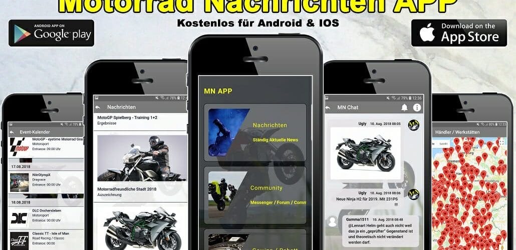 Motorrad Nachrichten App Werbung 1030 1