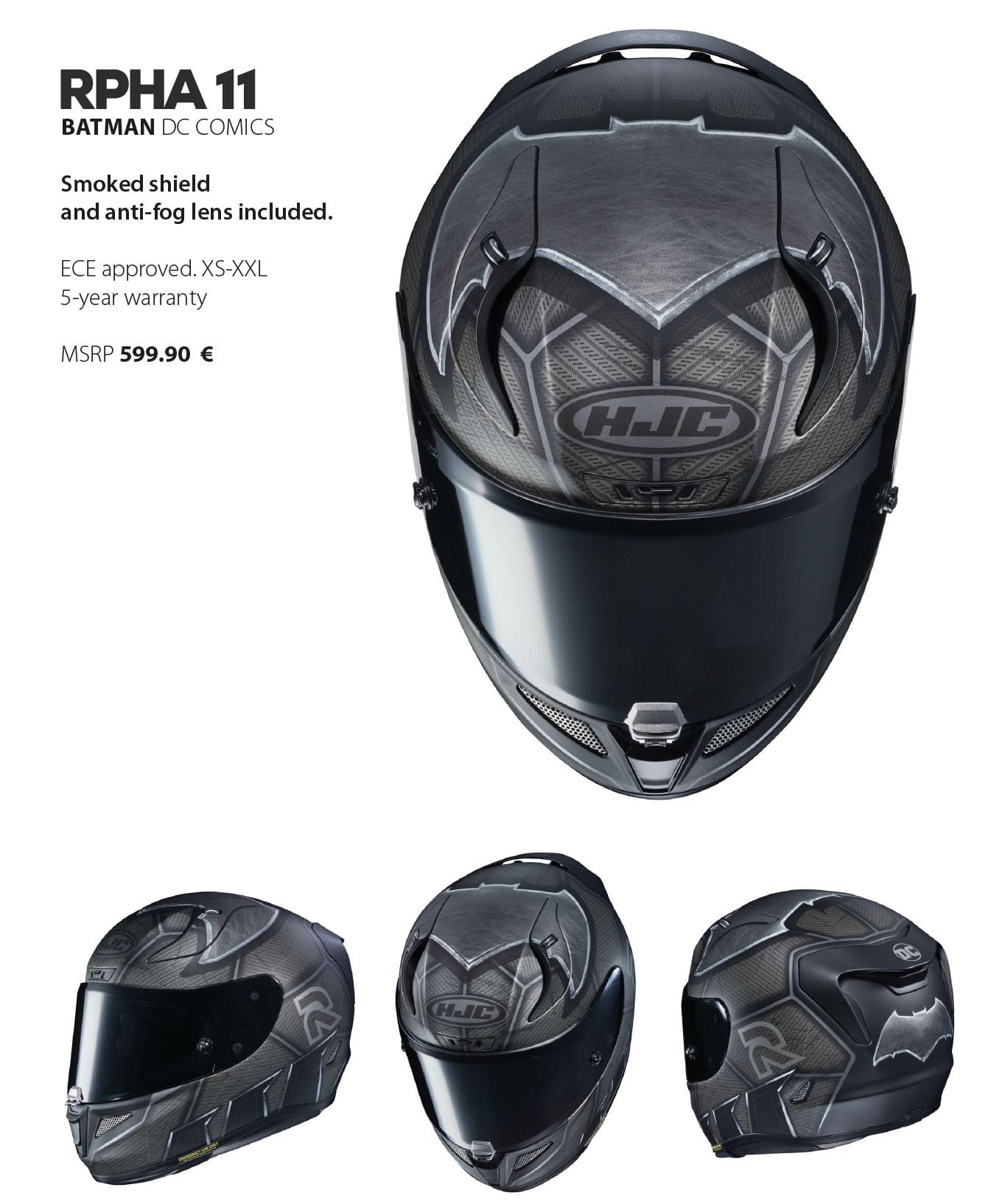 HJC jetzt auch mit DC-Helmen