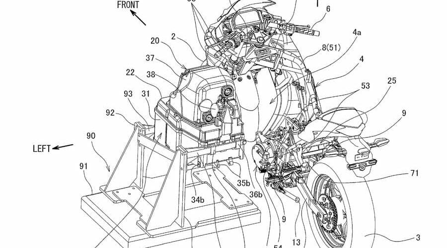 Kawasaki Elektro Patentzeichnung Motorcycles News Motorrad Nachrichten App 3