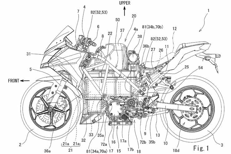Kawasaki Elektro Patentzeichnung Motorcycles News Motorrad Nachrichten App 6
