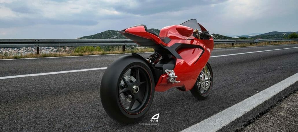 Ducati Electric Superbike Based On Panigale Rendered 1