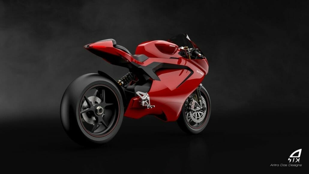 Ducati Electric Superbike Based On Panigale Rendered 2