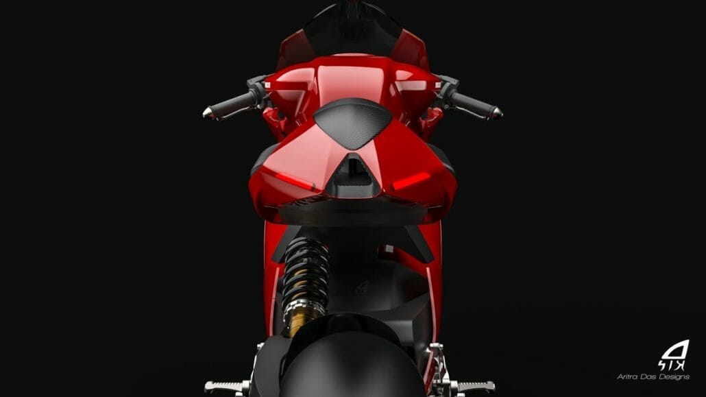 Ducati Electric Superbike Based On Panigale Rendered rear