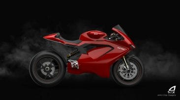 Ducati Electric Superbike Based On Panigale Rendered side 1