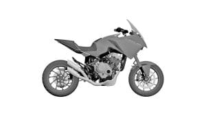 Honda patent: four-cylinder adventure motorcycle