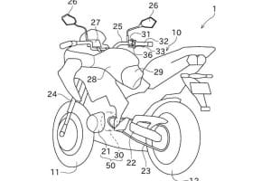 Kawasaki Patent eines Hybridmotorrads