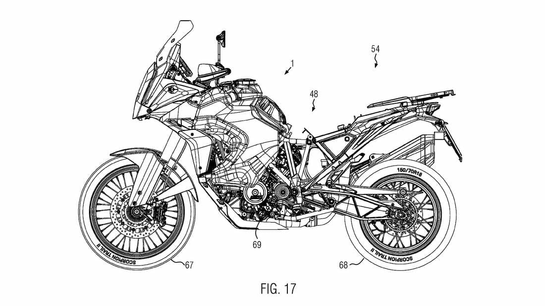 Patentzeichnungen verraten Arbeit an KTM 1290 Super Adventure
- auch in der MOTORRAD NACHRICHTEN APP