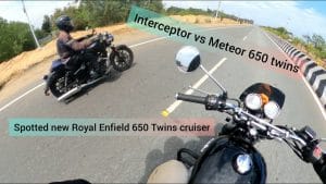 Royal Enfield 650 Cruiser seen on the road