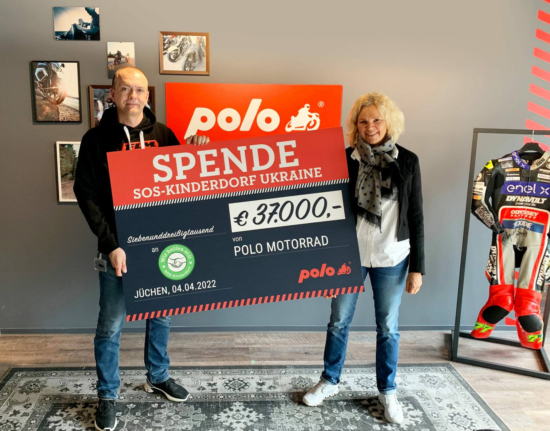 POLO übergibt Spende für SOS-Kinderdorf in der Ukraine - MOTORCYCLES.NEWS