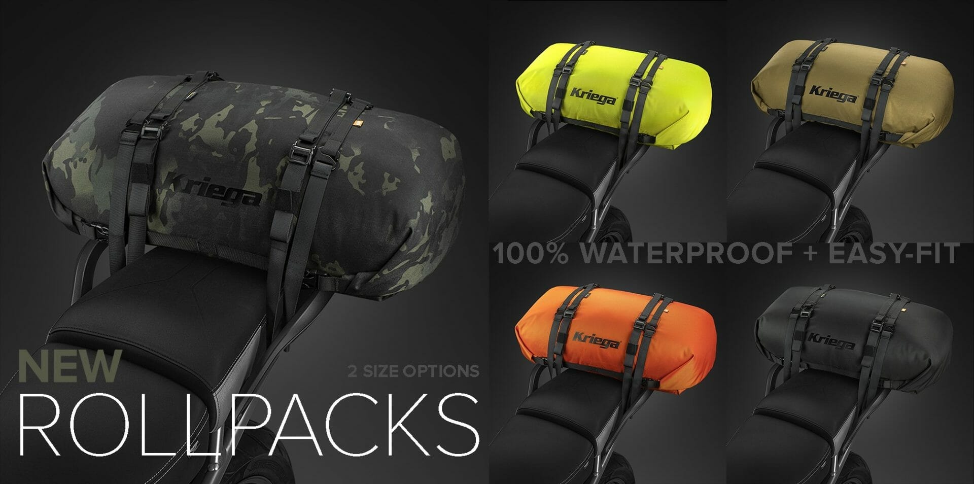 Introducing RollPack 20 & RollPack 40: New additions to Kriega’s waterproof motorcycle pack segment