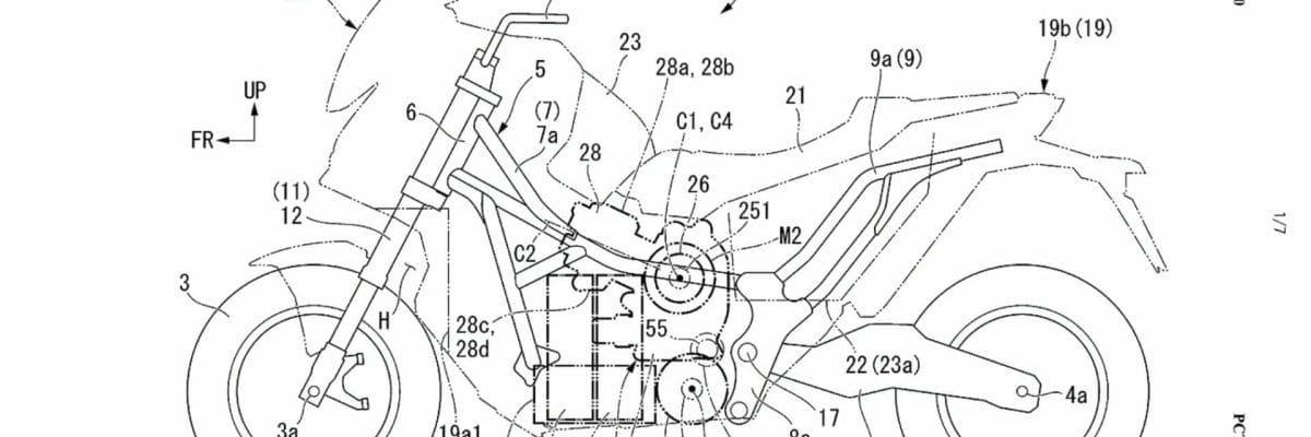 Honda Patent Hybridmotorrad 2 1