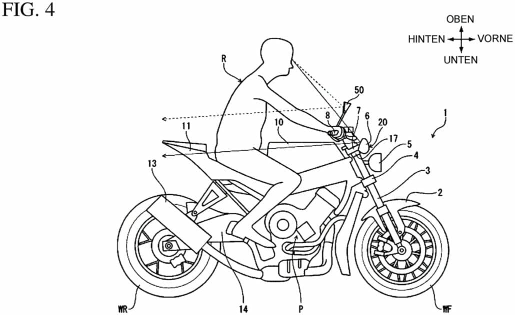 Honda Patent Spiegel an der Gabel 2 1