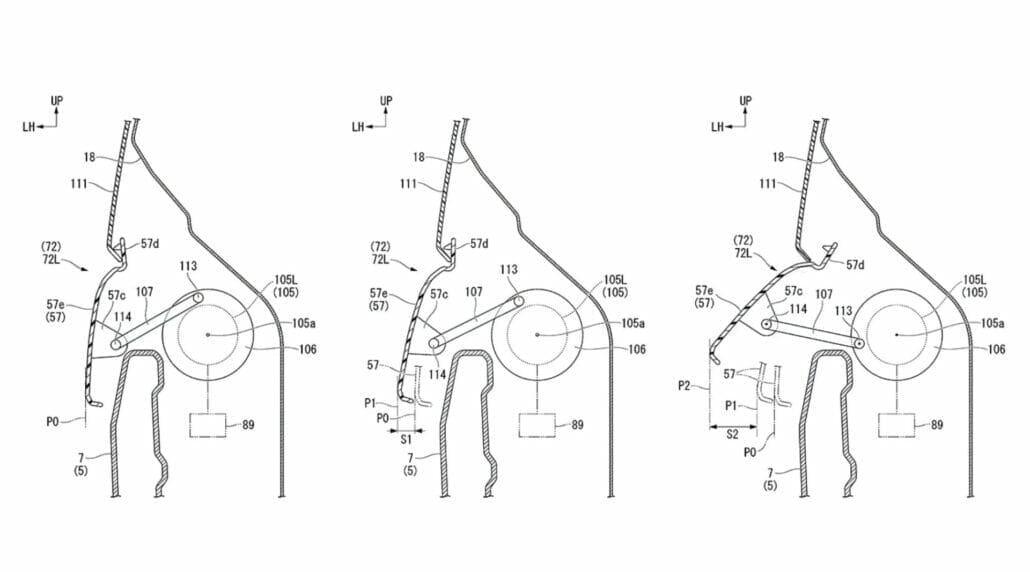 Honda Patent Hydraulik zur Beinpositionierung 1 1